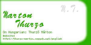 marton thurzo business card